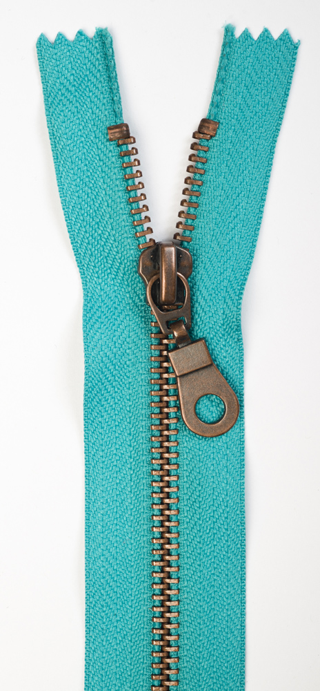 1-reißverschluss-metall-altmessingschiene-nicht-teilbar-12cm-türkis-35